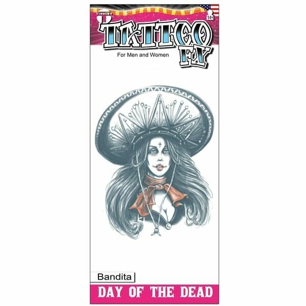 Day of the Dead - Bandita - Temporary Tattoo