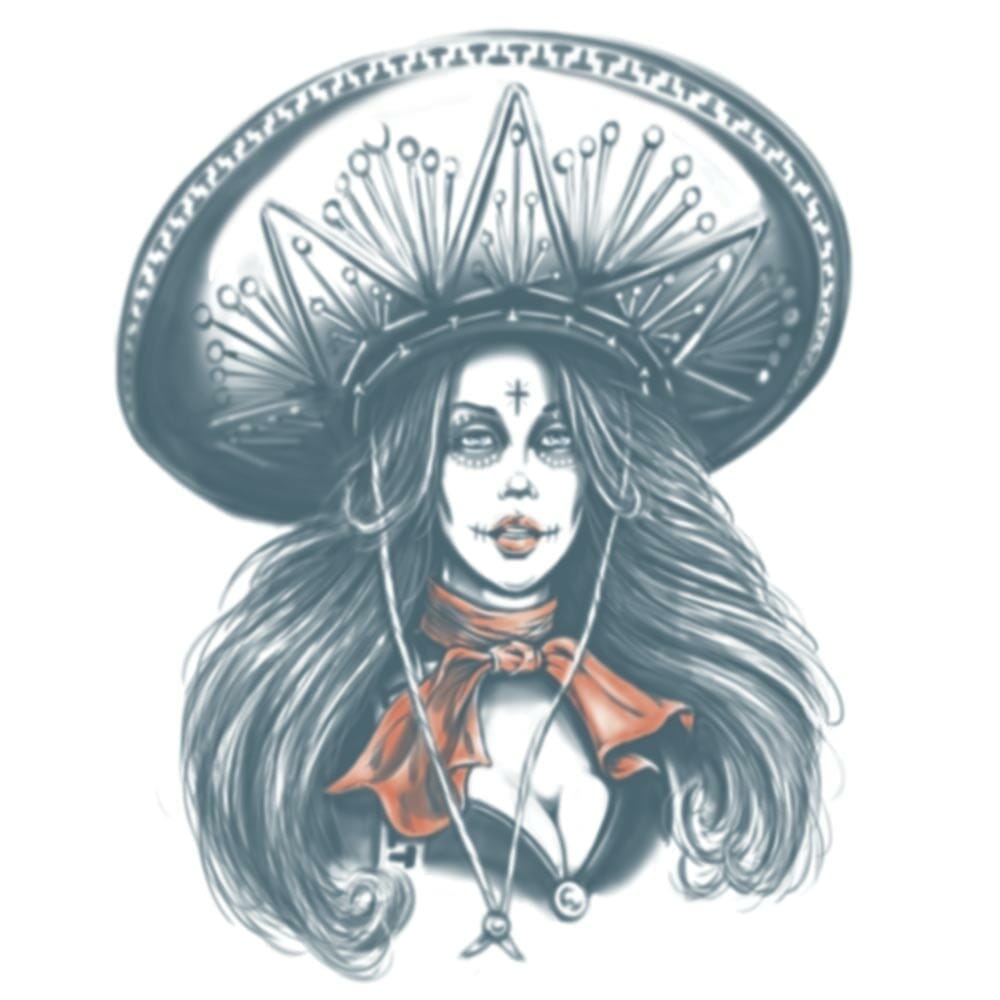 Day of the Dead - Bandita - Temporary Tattoo