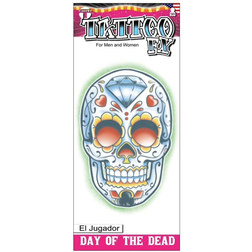 Day of the Dead - El Jugador - Temporary Tattoo