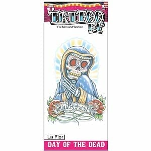 Day of the Dead - La Flor - Temporary Tattoo