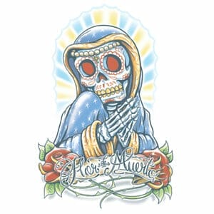 Day of the Dead - La Flor - Temporary Tattoo