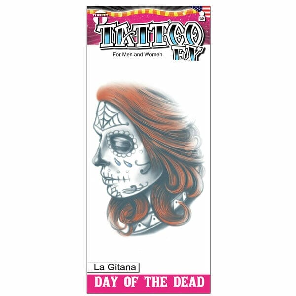 Day of the Dead - La Gitana - Temporary Tattoo