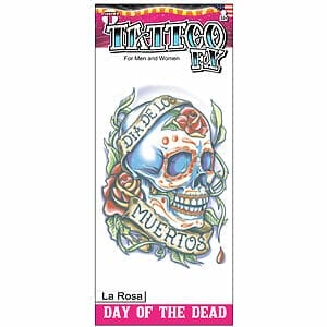 Day of the Dead - La Rosa - Temporary Tattoo