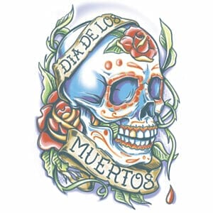 Day of the Dead - La Rosa - Temporary Tattoo
