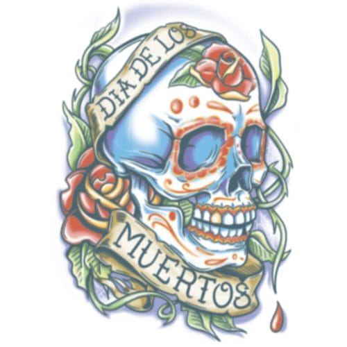 Day of the Dead - La Rosa - Temporary Tattoo