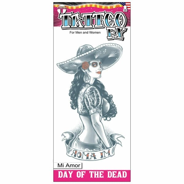 Day of the Dead - Mi Amor - Temporary Tattoo