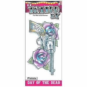 Day of the Dead - Pistola - Temporary Tattoo