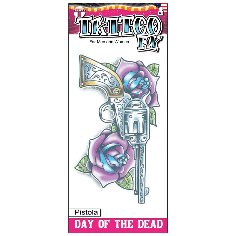 Day of the Dead - Pistola - Temporary Tattoo Day of the Dead - Pistola - Temporary Tattoo