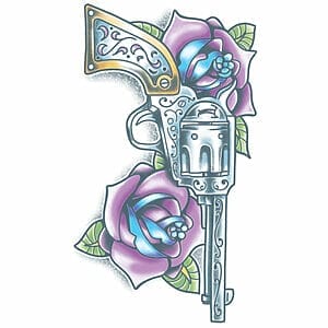 Day of the Dead - Pistola - Temporary Tattoo