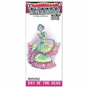 Day of the Dead - Senorita - Temporary Tattoo