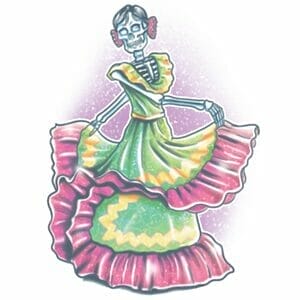 Day of the Dead - Senorita - Temporary Tattoo