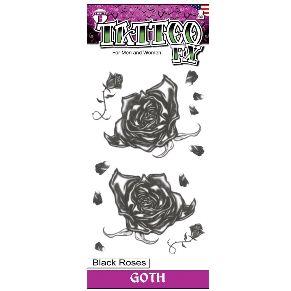 Gothic - Black Roses - Temporary Tattoo Gothic - Black Roses - Temporary Tattoo