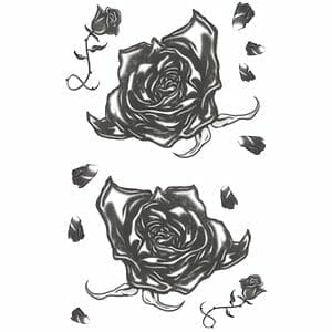 Gothic - Black Roses - Temporary Tattoo