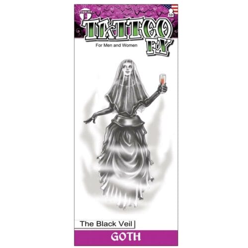 Gothic - Black Veil - Temporary Tattoo