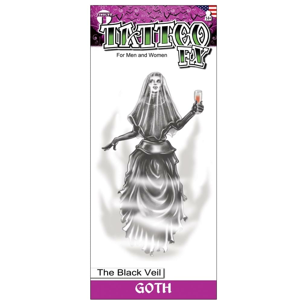 Gothic - Black Veil - Temporary Tattoo
