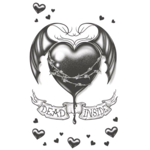 Gothic - Dead Inside - Temporary Tattoo