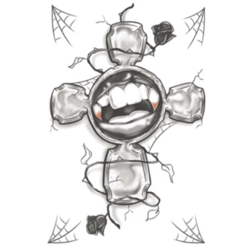 Gothic - Fangs - Temporary Tattoo