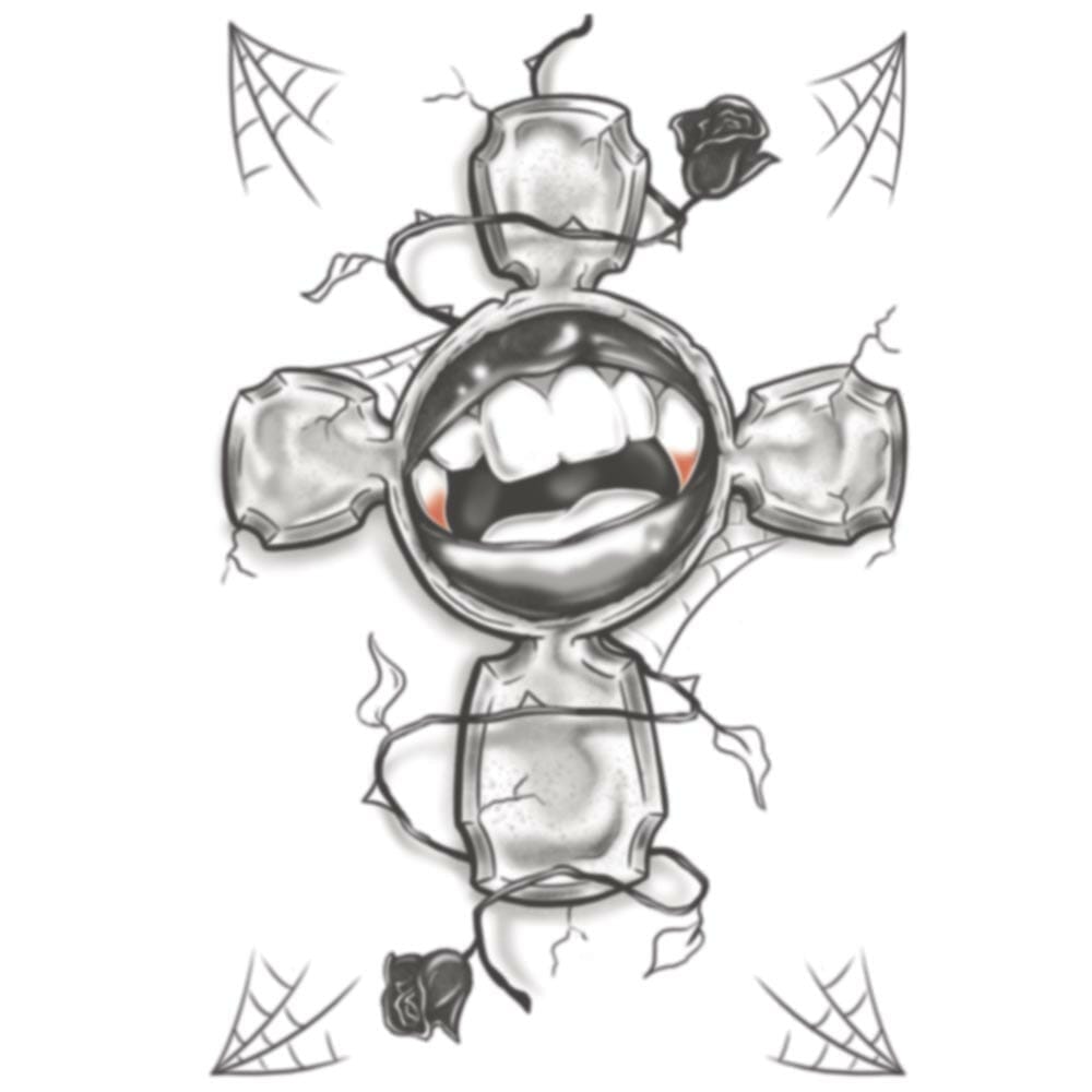 Gothic - Fangs - Temporary Tattoo