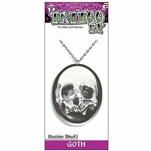 Gothic - Illusion Skull - Temporary Tattoo