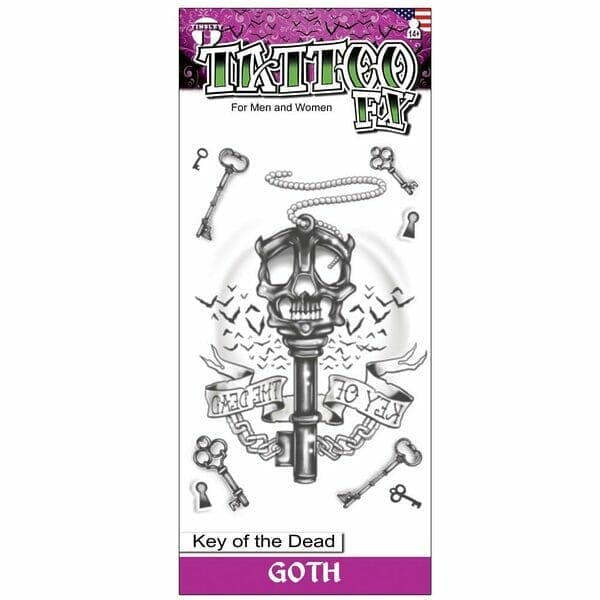 Gothic - Key of the Dead - Temporary Tattoo