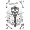 Gothic - Key of the Dead - Temporary Tattoo