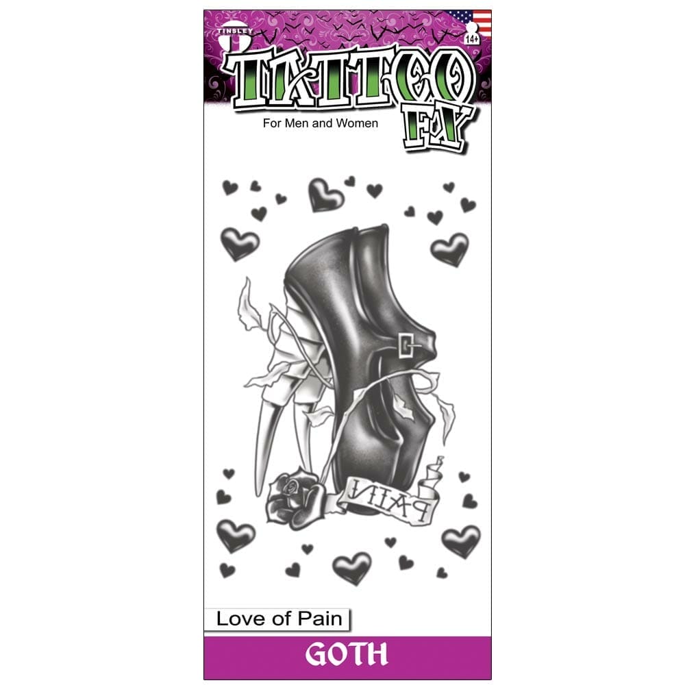 Gothic - Love of Pain - Temporary Tattoo