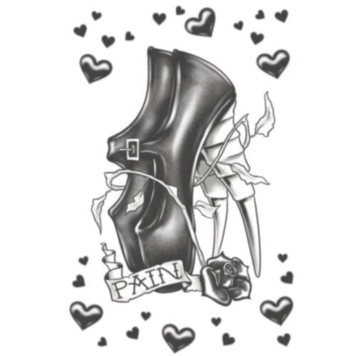Gothic - Love of Pain - Temporary Tattoo