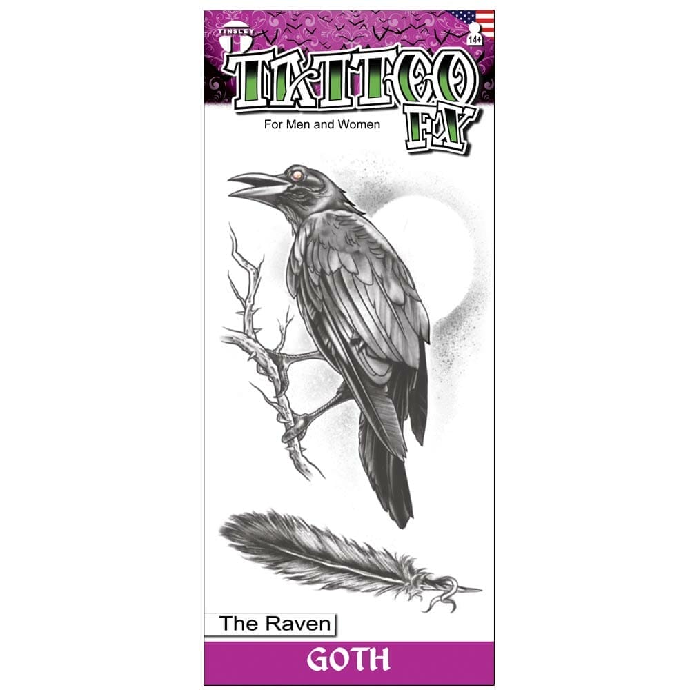 Gothic - The Raven - Temporary Tattoo Gothic - The Raven - Temporary Tattoo