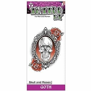 Skull Roses - Temporary Tattoo