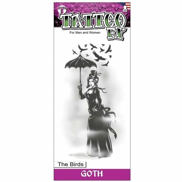 Gothic - The Birds - Temporary Tattoo