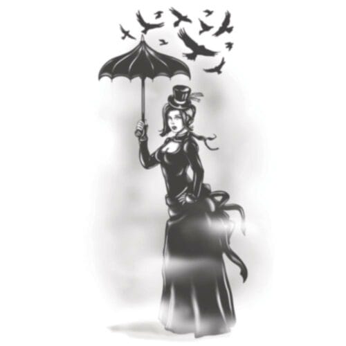 Gothic - The Birds - Temporary Tattoo