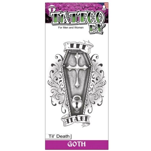Gothic - Til Death - Temporary Tattoo