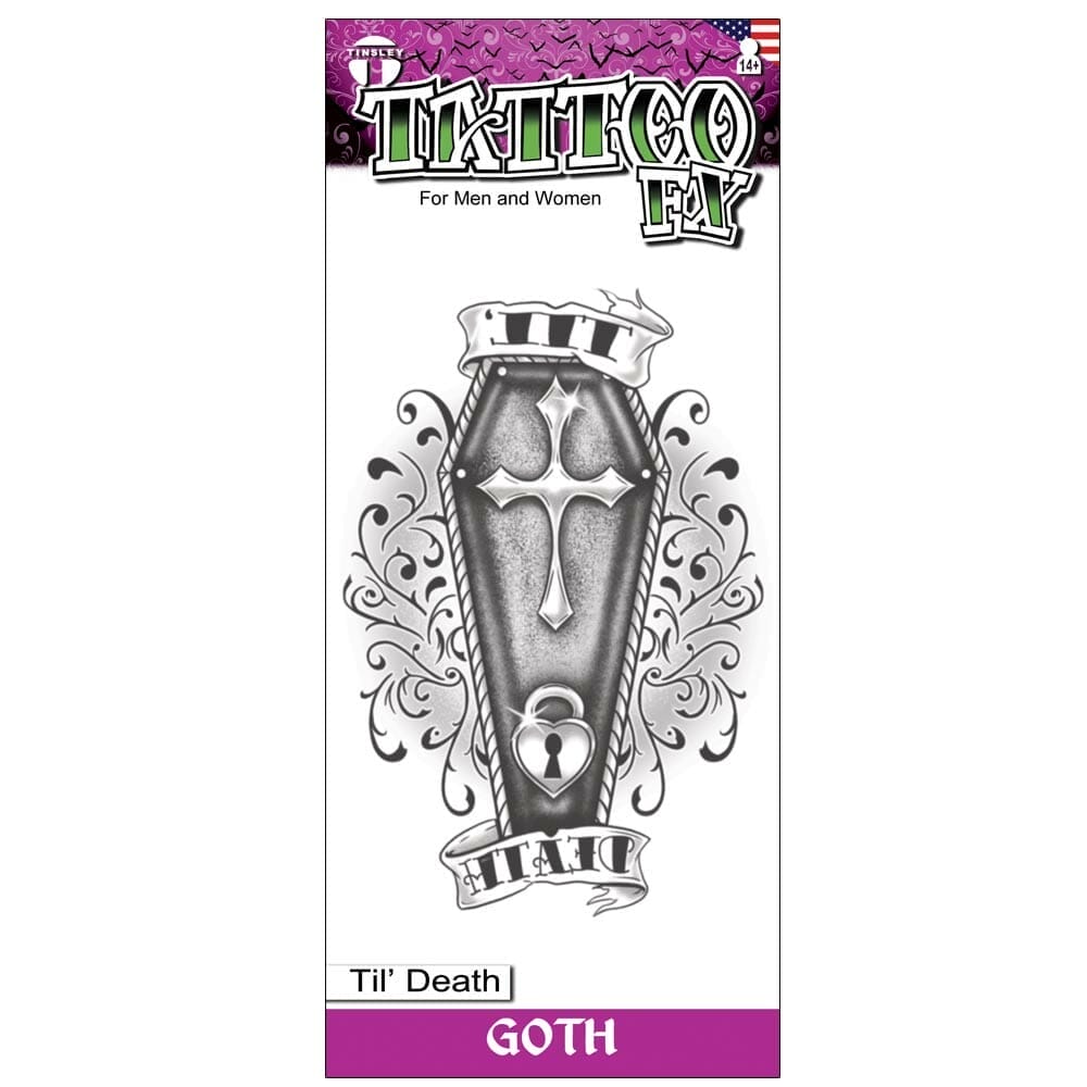 Gothic - Til Death - Temporary Tattoo