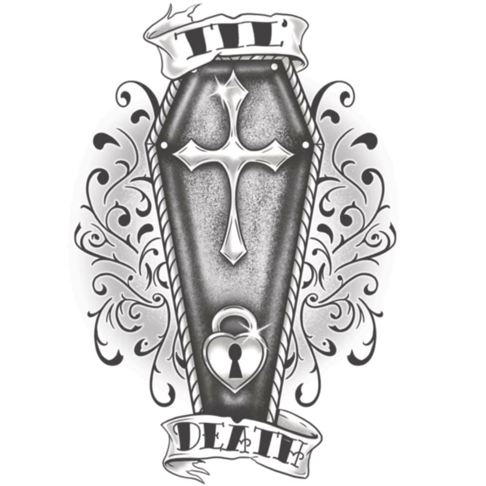 Gothic - Til Death - Temporary Tattoo