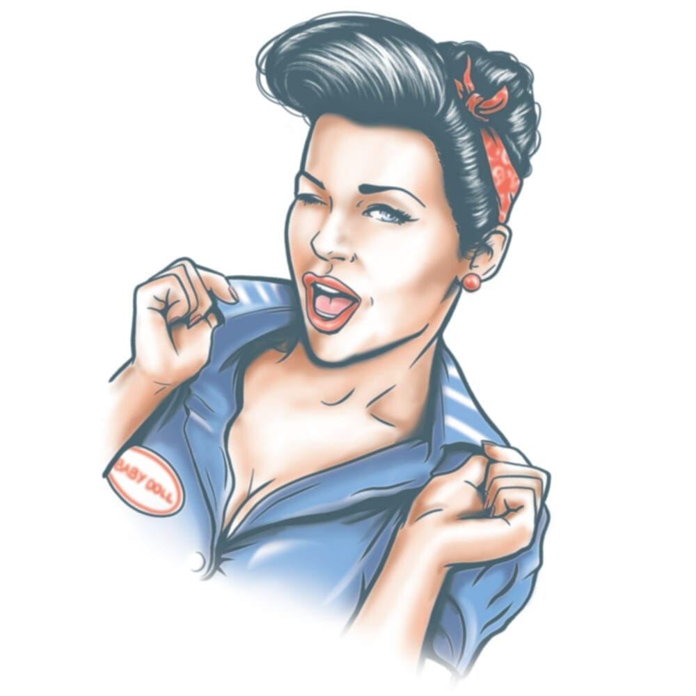 Pin Up - Baby Doll - Temporary Tattoo