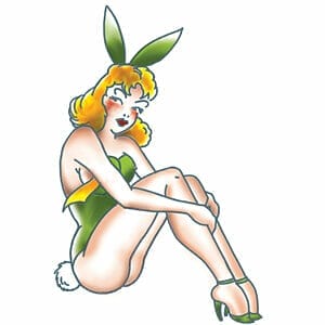 Pin Up - Bunny Girl - Temporary Tattoo
