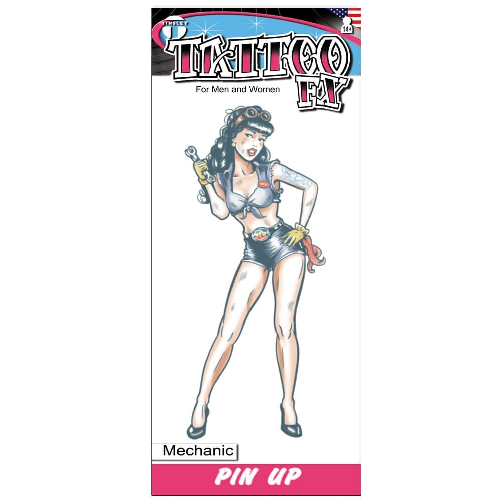 Pin Up - Mechanic Girl - Temporary Tattoo Pin Up - Mechanic Girl - Temporary Tattoo