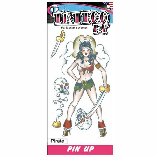 Pin Up – Pirate Girl – Temporary Tattoo