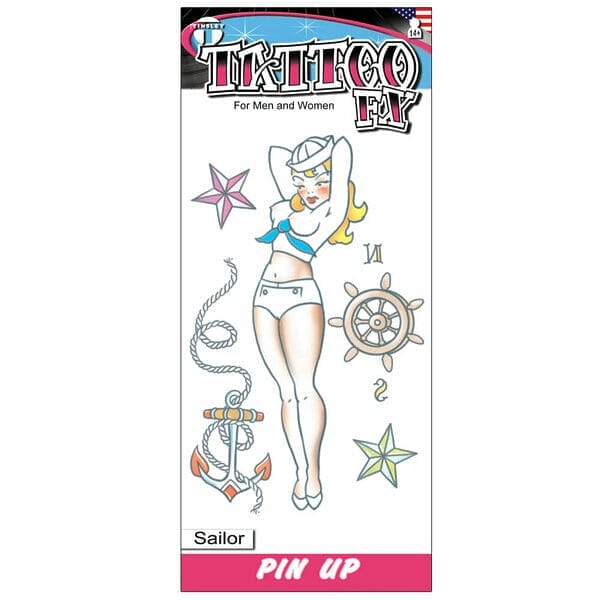 Pin Up - Sailor Girl - Temporary Tattoo