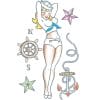 Pin Up - Sailor Girl - Temporary Tattoo