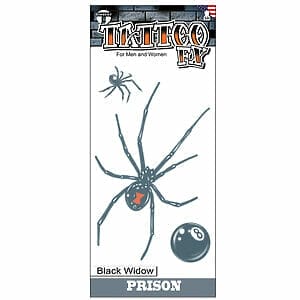 Prison - Black Widow - Temporary Tattoo