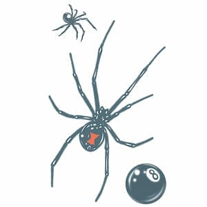 Prison - Black Widow - Temporary Tattoo