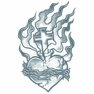 Prison - Heart - Temporary Tattoo