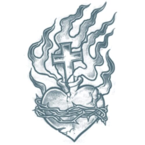 Prison - Heart - Temporary Tattoo