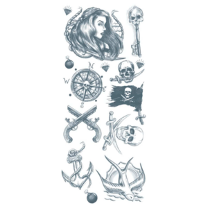 Pirate Buccaneer - Temporary Tattoo