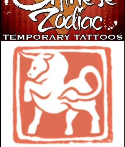 Zodiac Ox - Temporary Tattoo