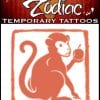Zodiac Monkey - Temporary Tattoo By Tinsley Transfers Zodiac Monkey - Temporary Tattoo