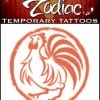 Zodiac Rooster - Temporary Tattoo