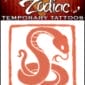 Zodiac Snake - Temporary Tattoo