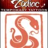Zodiac Snake - Temporary Tattoo